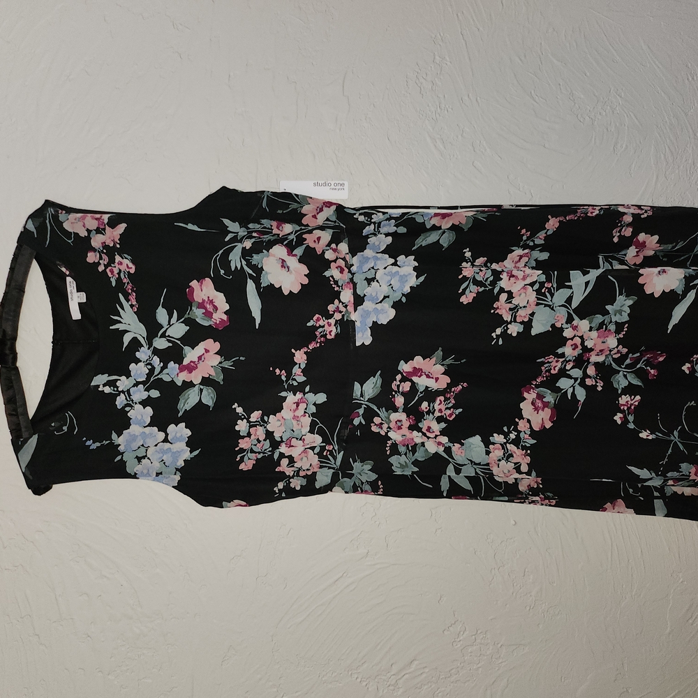 Studio One Black Floral Dress